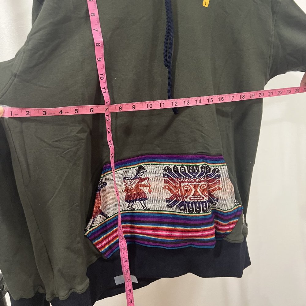 Peruvian Surf Hoodie men's unisex size Large, color gray - Picture 5 of 8